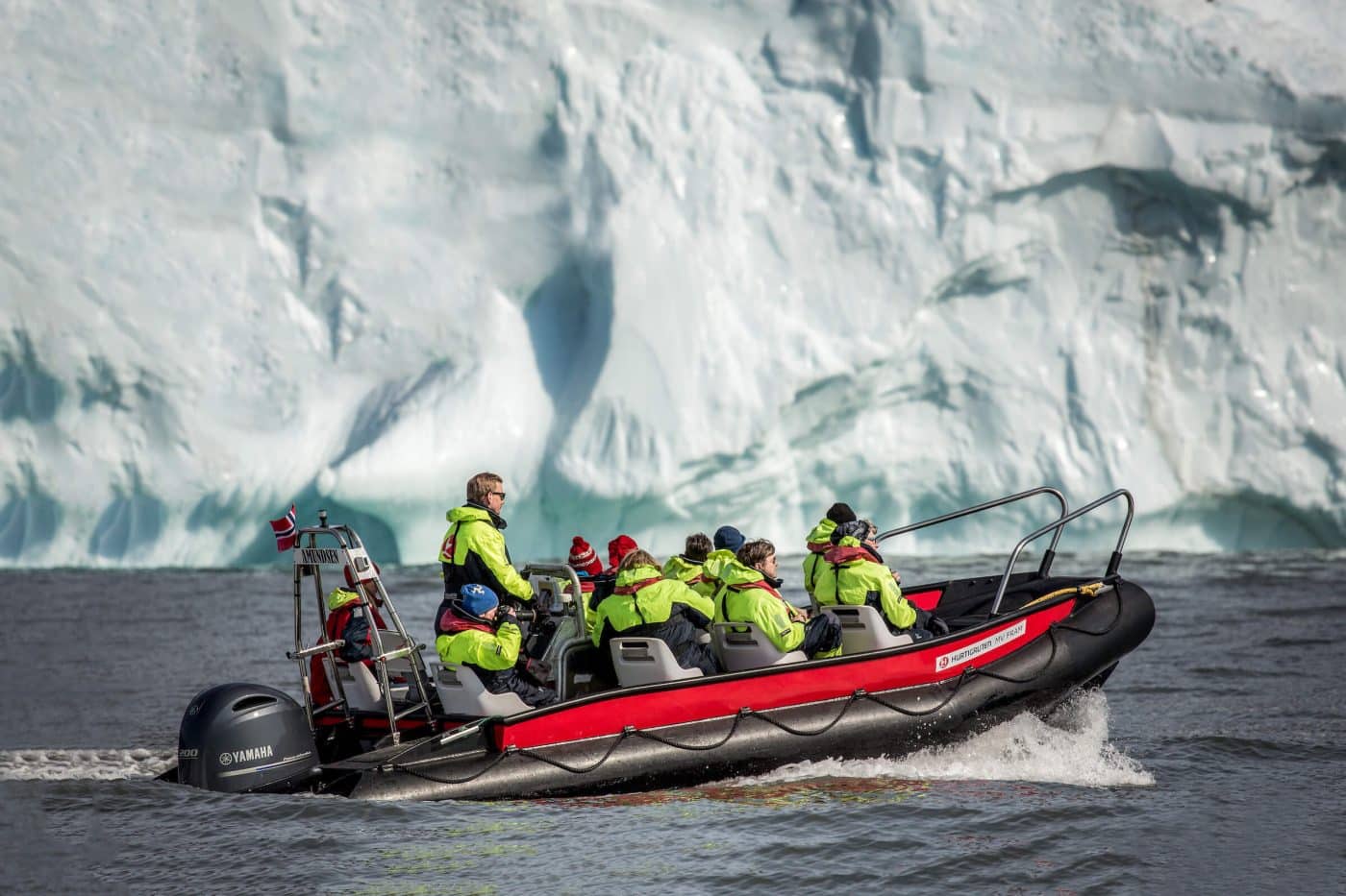 Ice cruising with MS Fram guests near Qeqertarsuaq in Greenland. Photo by Mads Pihl.