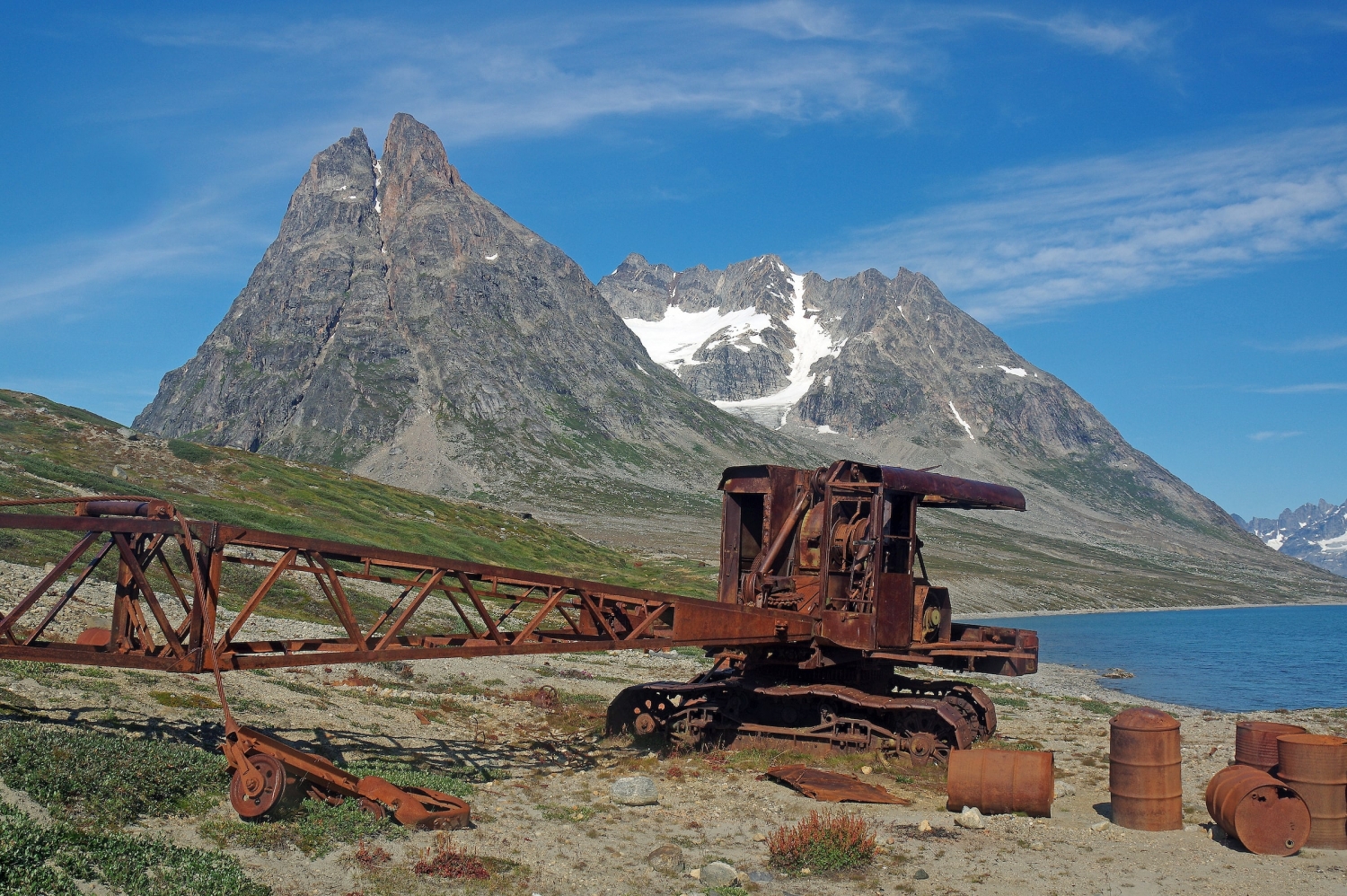 Rusted vehicle at remains of American WW2 base Bluie East Two at Ikateq, East Greenland. Photo by Reinhard Pantke - Visit Greenland