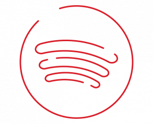 spotify icon in red