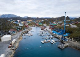 Aerial Photo of Paamiut Harbour. Photo by Aningaaq R Carlsen - Visit Greenland