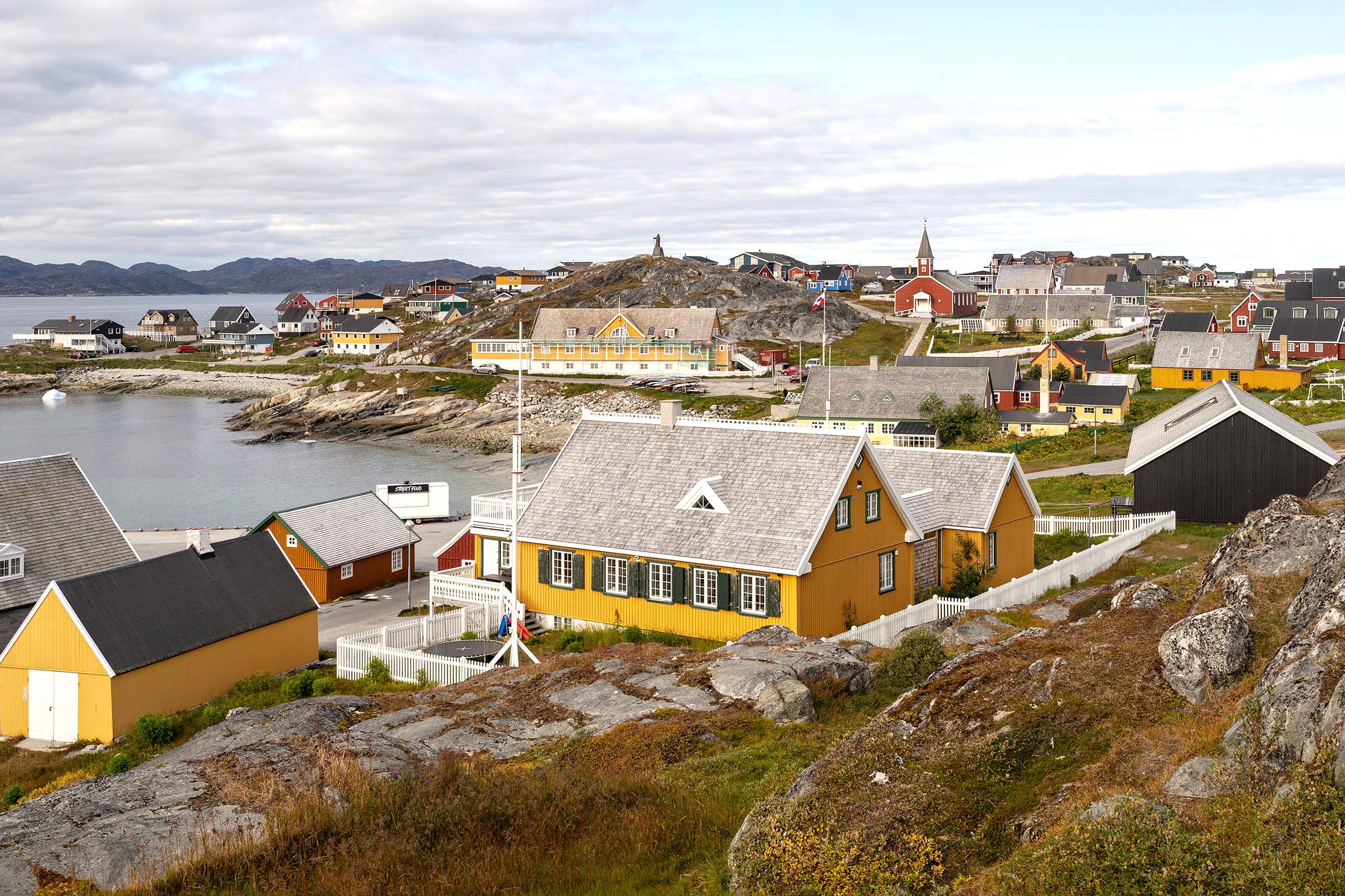 View over colonial harbour in Nuuk. Photo by Filip Gielda, Visit Greenland