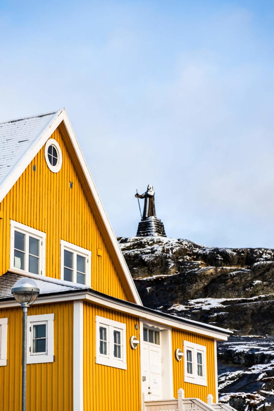 Hans Egede Statue in Nuuk. Photo - Matthew Littlewood, Visit Greenland