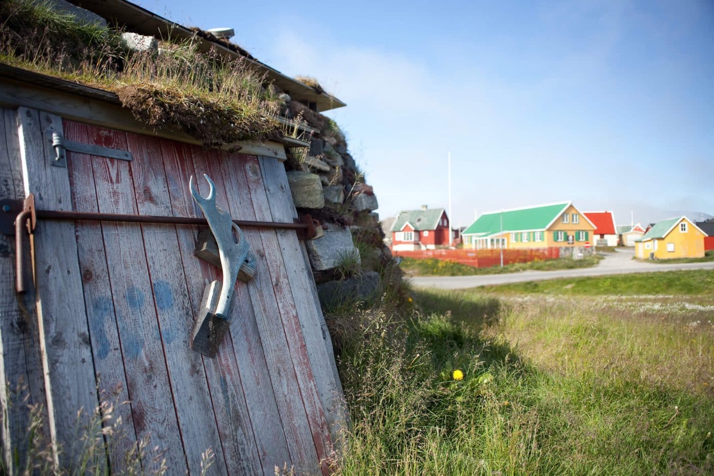 A Turf house from Paamiut in Greenland. By Angu Motzfeldt