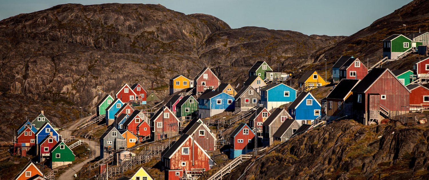 A typical view of Kangaamiut - a village in Greenland