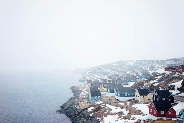 It's snowing in Nuuk. Photo by Jessie Brinks Evans