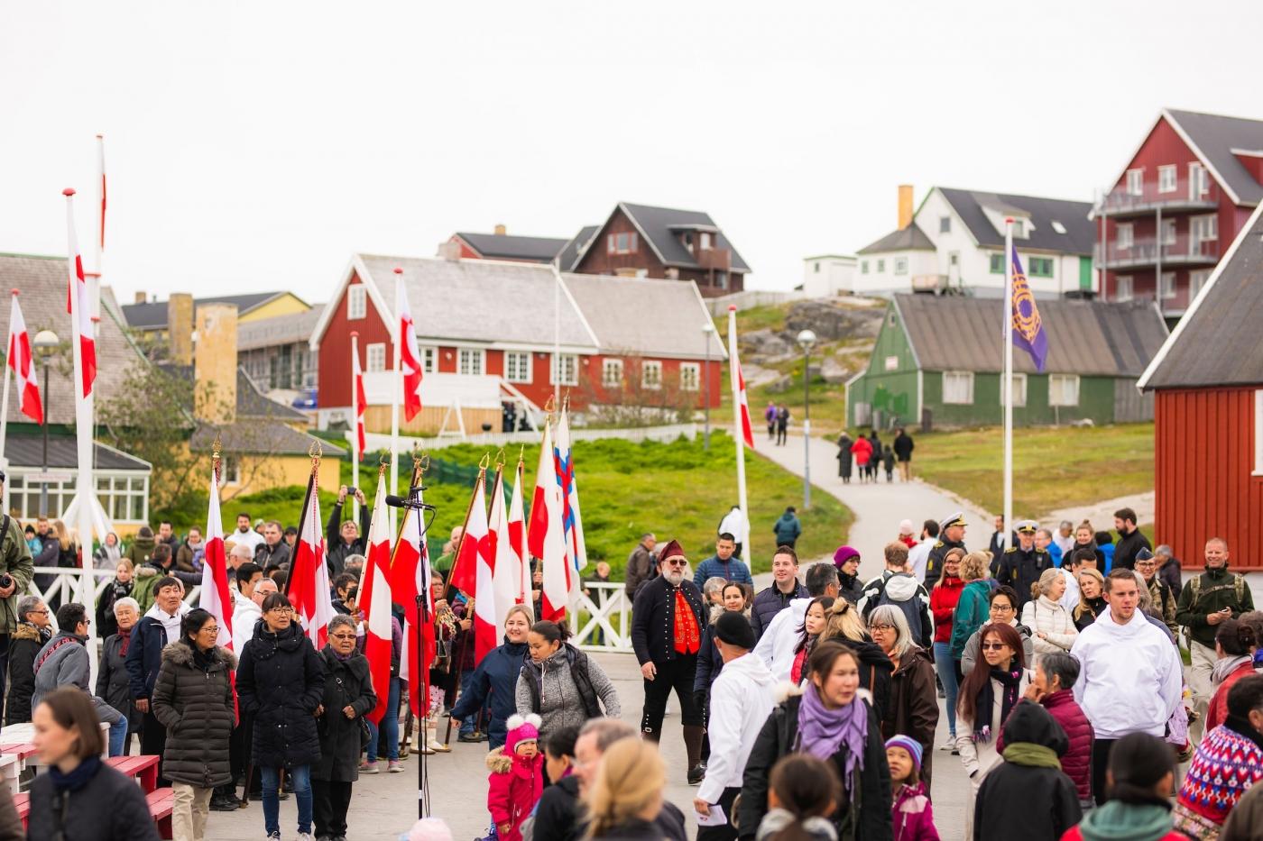 National Day Gathering By The Old Harbour. Photo by Aningaaq R Carlsen - Visit Greenland