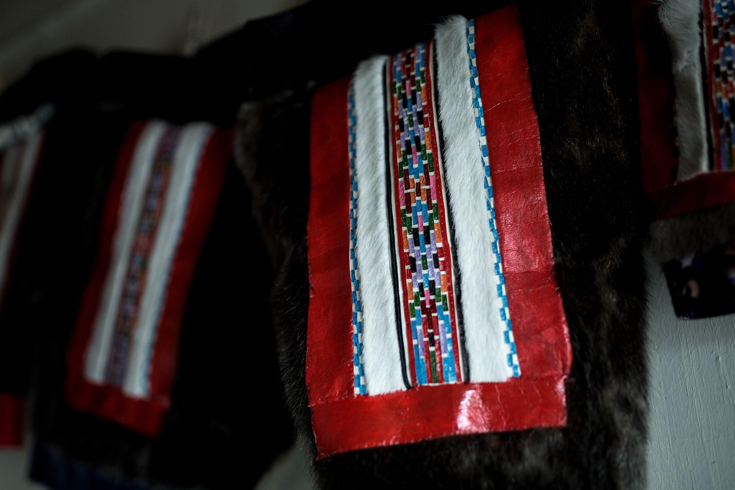 Parts of a national costume on display in Itilleq in Greenland. Photo by Mads Pihl - Visit Greenland