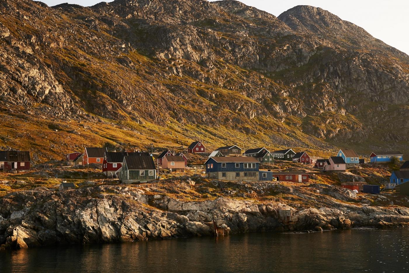 colourful houses on Arsuk Coast. Photo by Peter Lindstrom - Visit Greenland