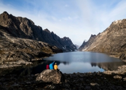 Storytelling by the giants lake of giants. Photo by Aningaaq Rosing Carlsen - Visit Greenland