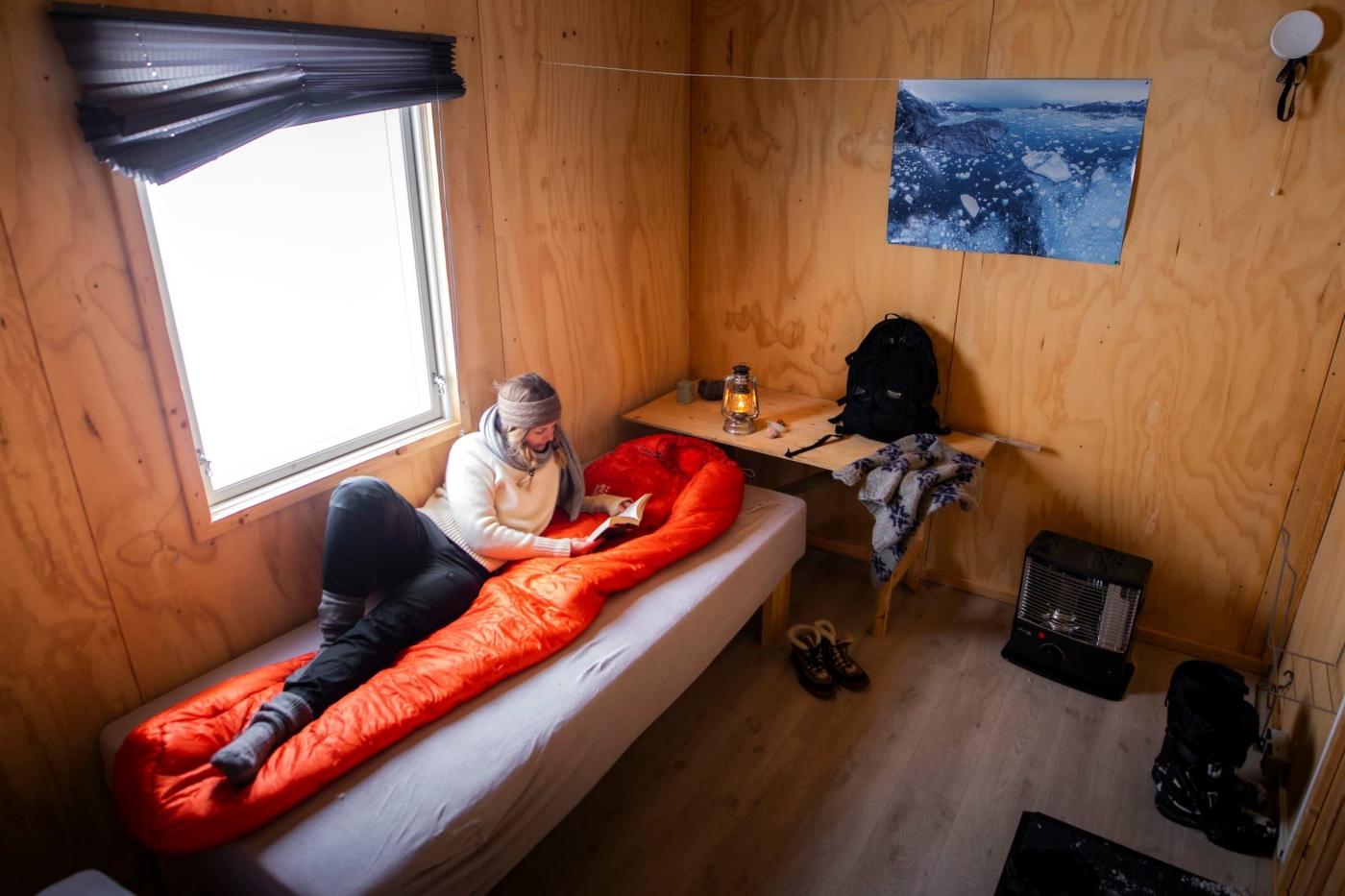 Inside individual hut in the Icecamp by Arctic Dream. Photo by Aningaaq Rosing Carlsen - Visit Greenland