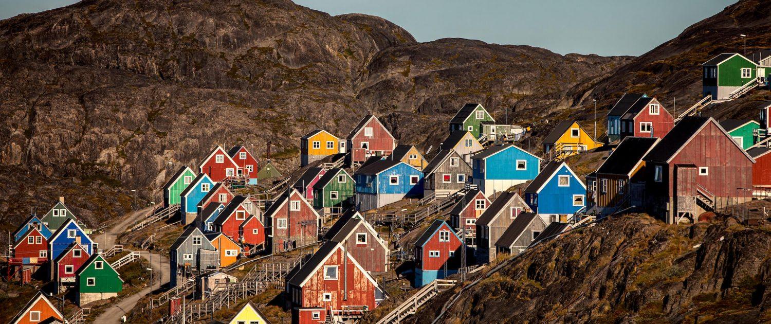 A typical view of Kangaamiut - a village in Greenland