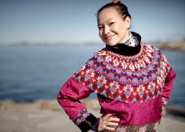 A women from Nuuk in Greenland wearing her national costume for the National Day celebrations on June 21, by Mads Pihl