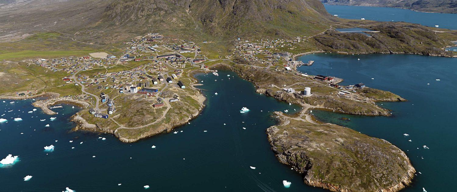 Narsaq from the air. Photo- Ace & Ace