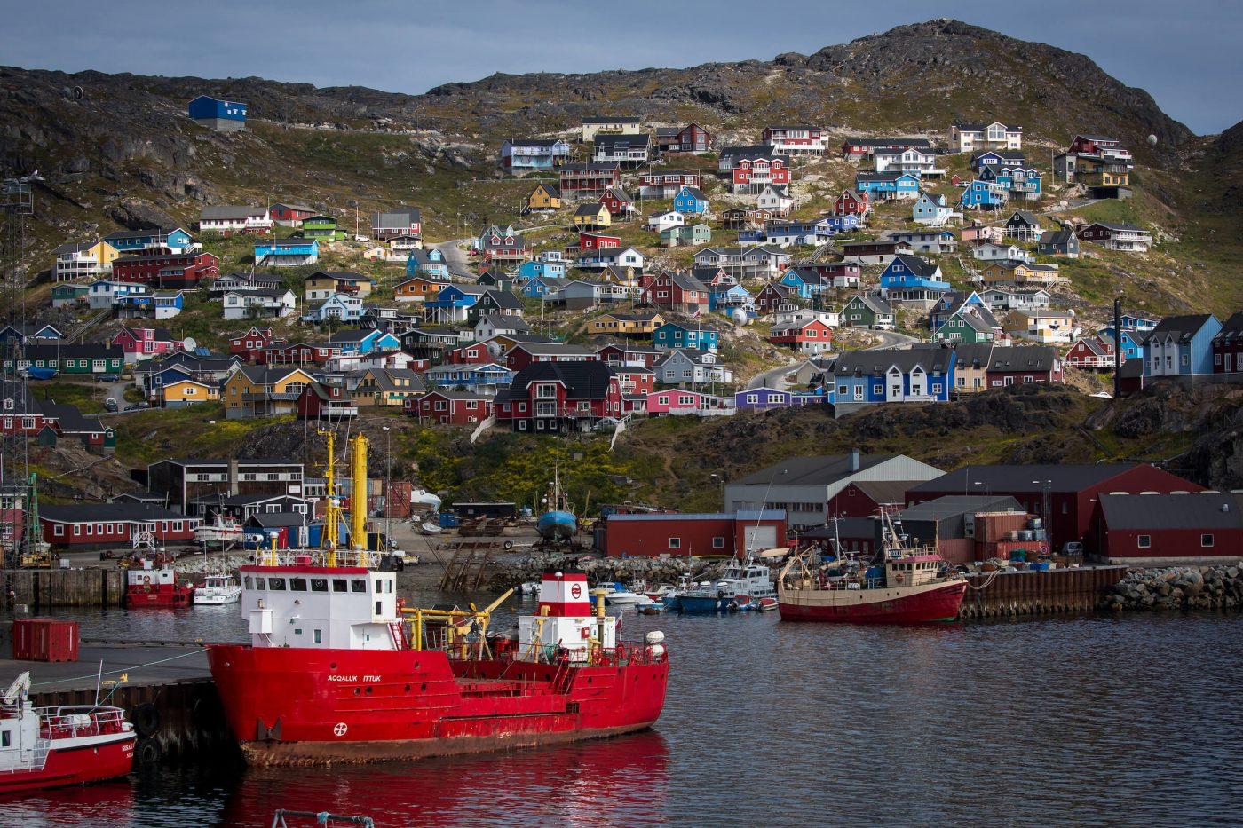 Qaqortoq is South Greenlands largest town and is built around a natural harbour shaped like a big amphitheatre