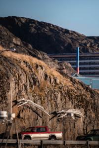 The whale bones in Maniitsoq. Photo by Aningaaq Rosing Carlsen - Visit Greenland