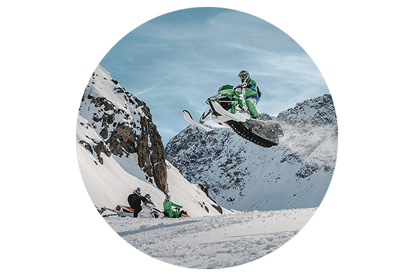 snowmobiling in the spotlight