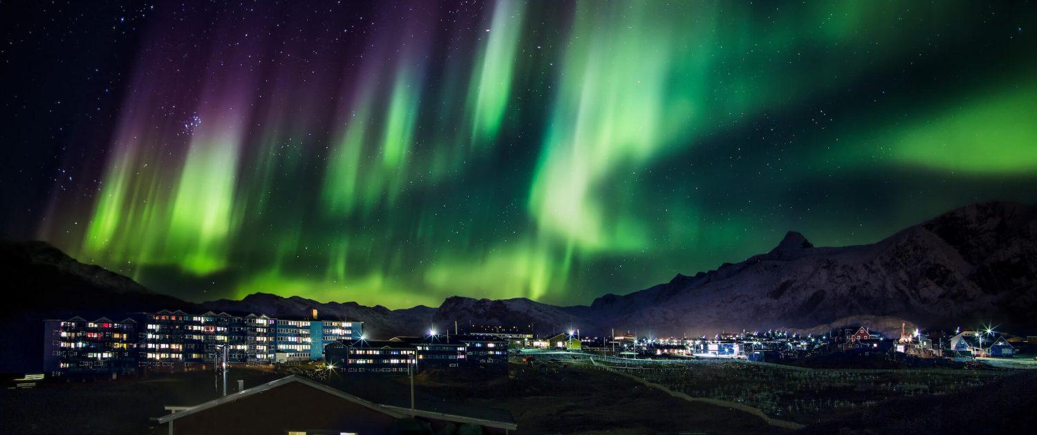 Northern lights over Sisimiut. By Mads Pihl