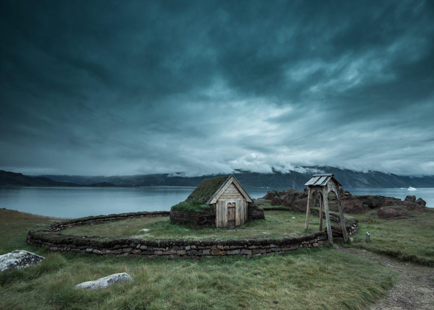 The renovated Norse ruins at Qassiarsuk in South Greenland. Photo by Stacy William Head