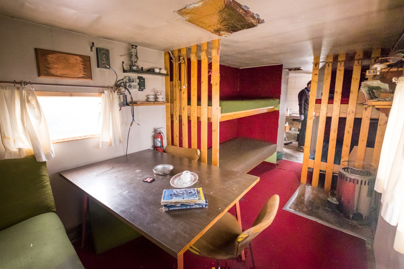 Interior of Hundesø hut - Day 1 of Arctic Circle Trail. Photo by Lisa Germany - Visit Greenland