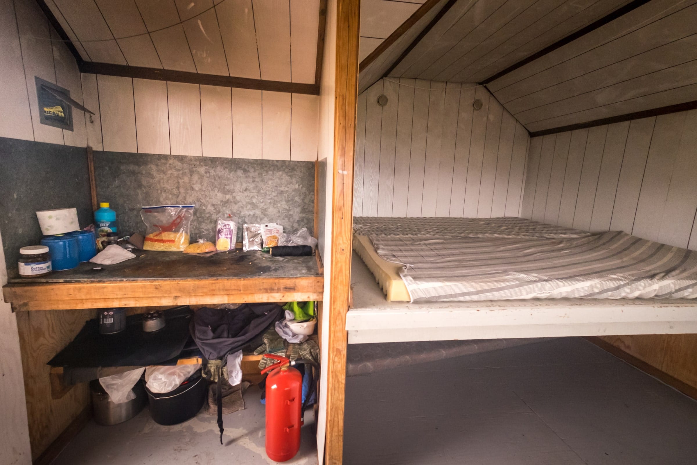 Katiffik Hut interior - Day 1 of Arctic Circle Trail. Photo by Lisa Germany