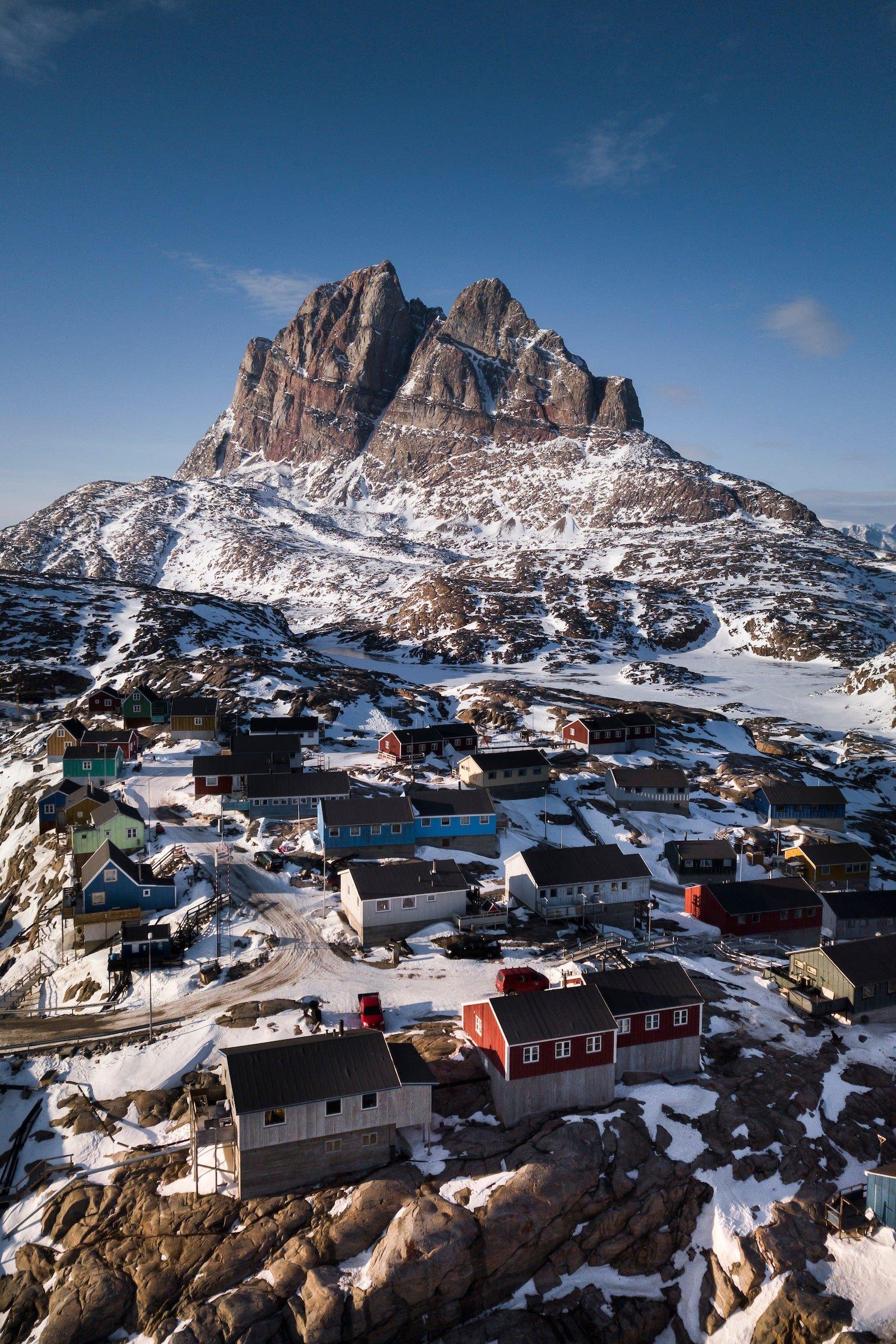 Uummannaq Houses And The Mountain. - Photo- Aningaaq Rosing Carlsen - Visit Greenland