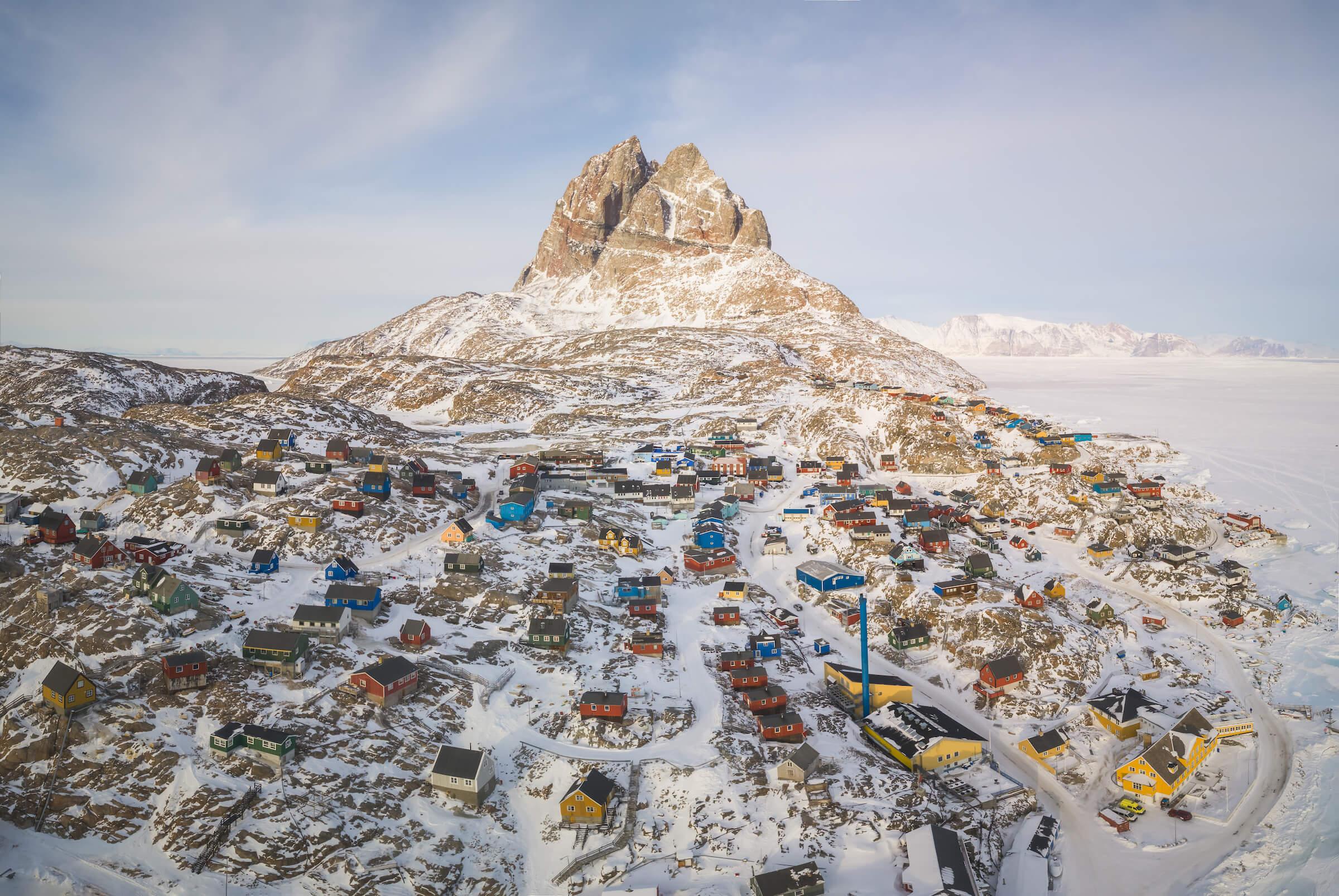 Uummannaq Town photographed from above. Photo - Erez Marom, Visit Greenland