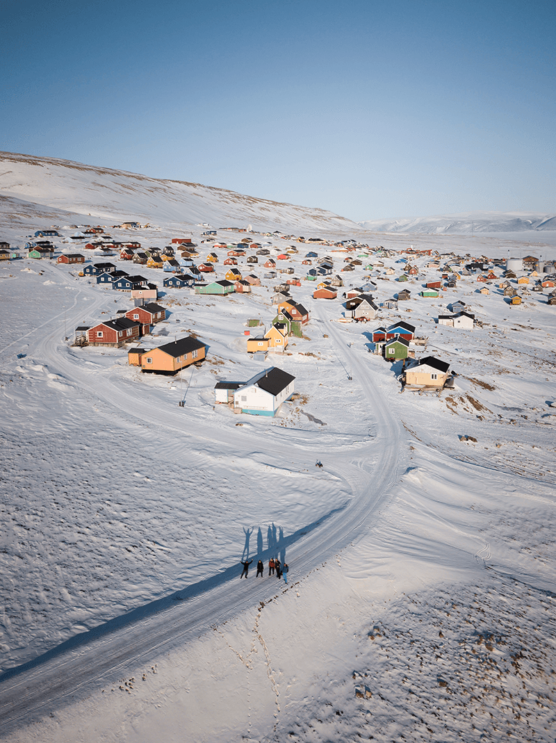Qaanaaq from the side. Photo by Aningaaq Rosing Carlsen - Visit Greenland