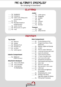 camping checklist EN