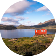 Round arctic circle hut