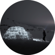 Round snow igloo