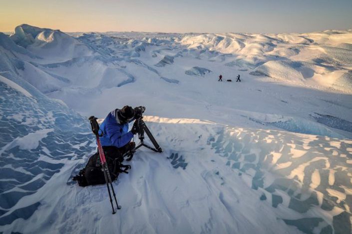 A photo tour on the Greenland Ice Sheet near Kangerlussuaq. Photo by Mads Pihl - Visit Greenland