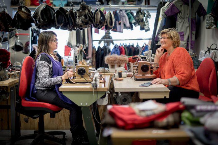 Inside the Mersortarfik sewing workshop in Ilulissat in Greenland