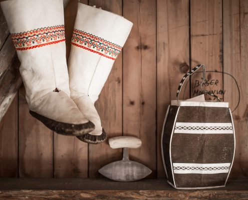 Kamiks, an Ulo and other souvenirs in Narsaq in South Greenland