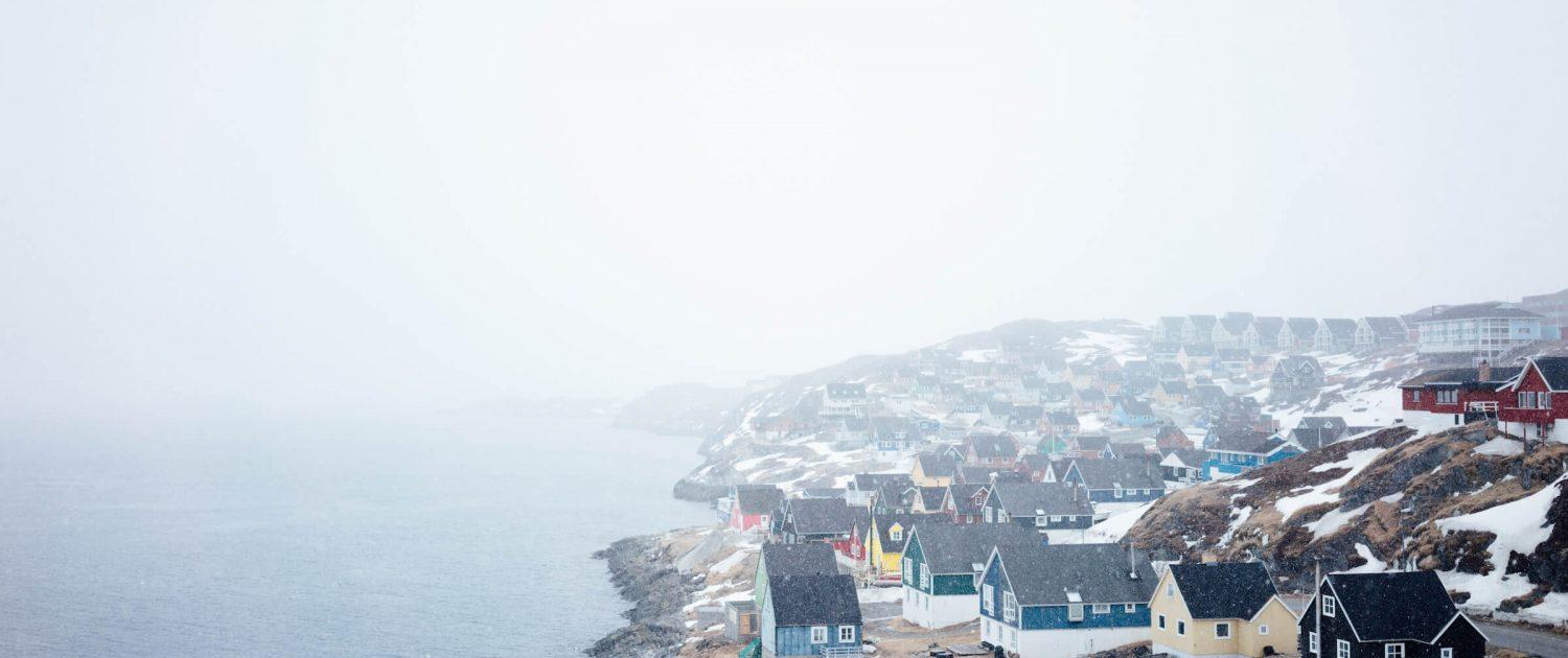 It's snowing in Nuuk. Photo by Jessie Brinks Evans
